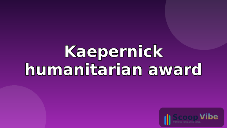 Colin Kaepernick humanitarian award